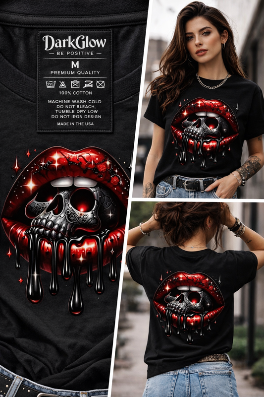Skull Lips Graphic T-Shirt Premium Streetwear Tee