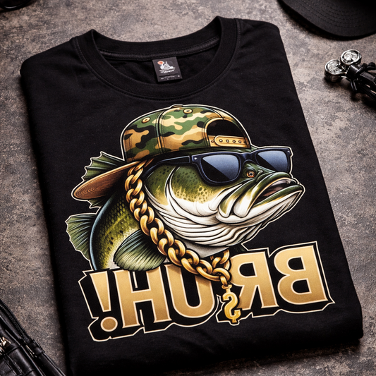 “BRUH!” Fish Graphic Tee – Funny Fishing Streetwear Shirt